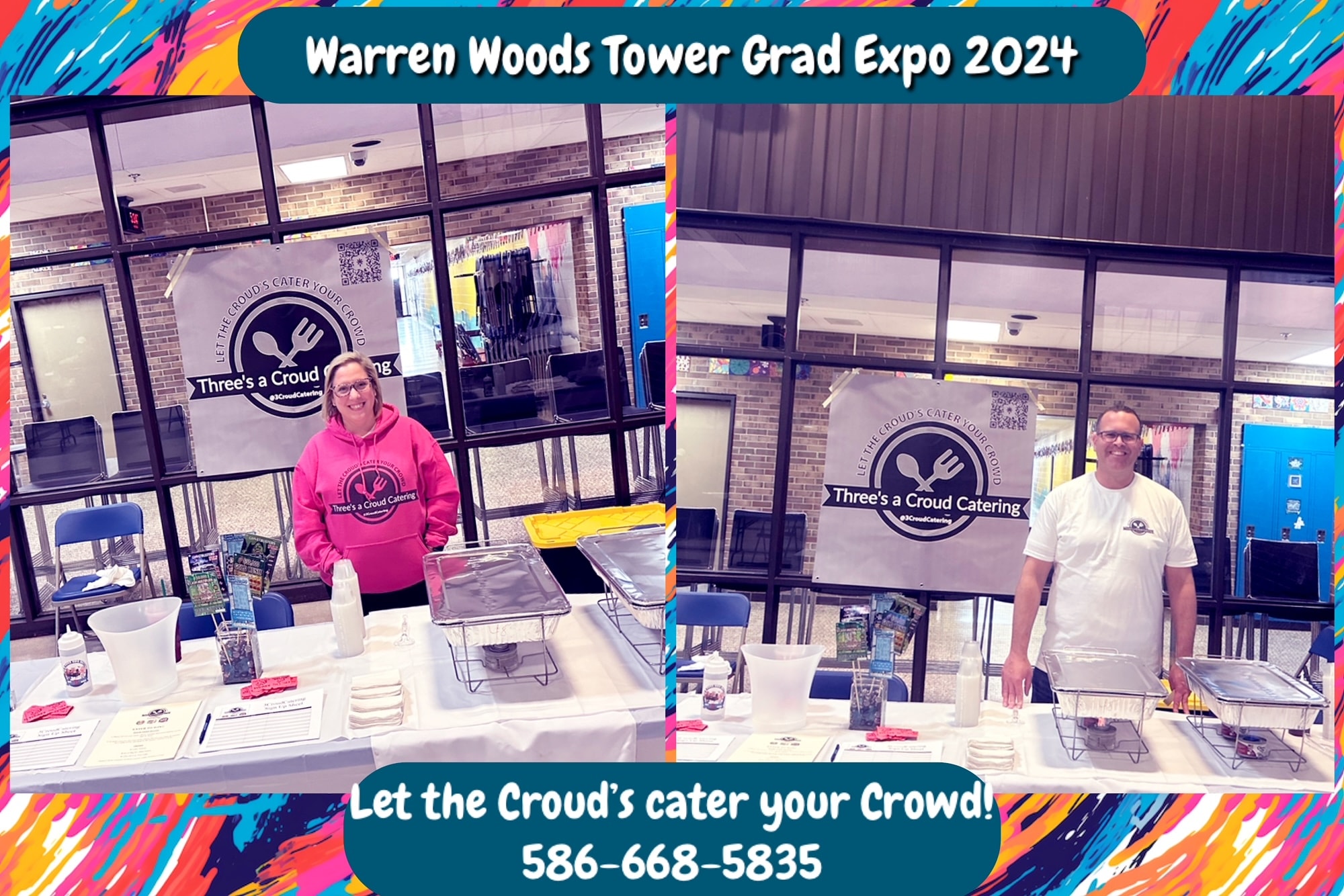 Three's a Croud Catering at the Warren Woods Tower Grad Expo